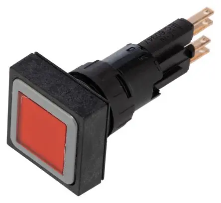 Produktfoto 1 von Eaton RMQ16 Druckschalter Ø 16 mm, Rot Tastend Vierkant Vierkant Kunststoff, IP65