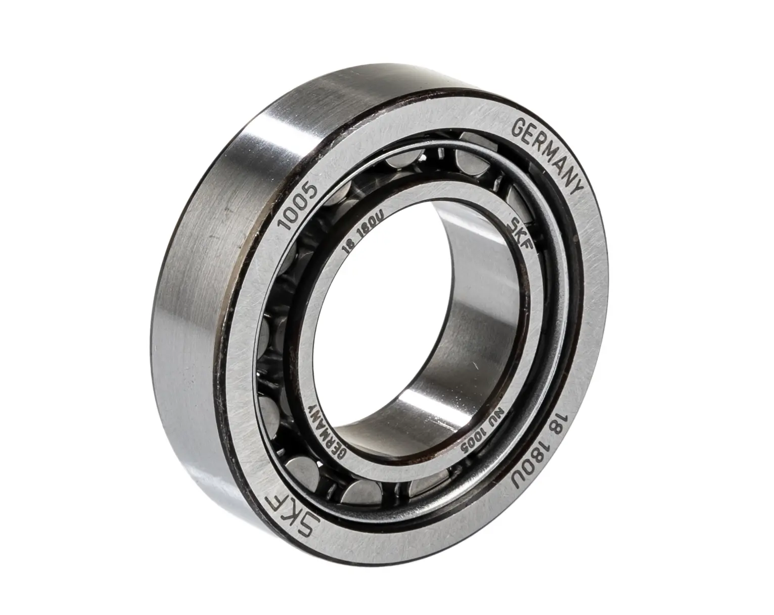 Produktfoto 1 von SKF Zylinderrollenlager 1-reihig Stahl / Außen-Ø 47 mm Außen-ø  13.2 kN 18000rpm 14.2 kN NU 1005, Innen-Ø 25 mm, Breite