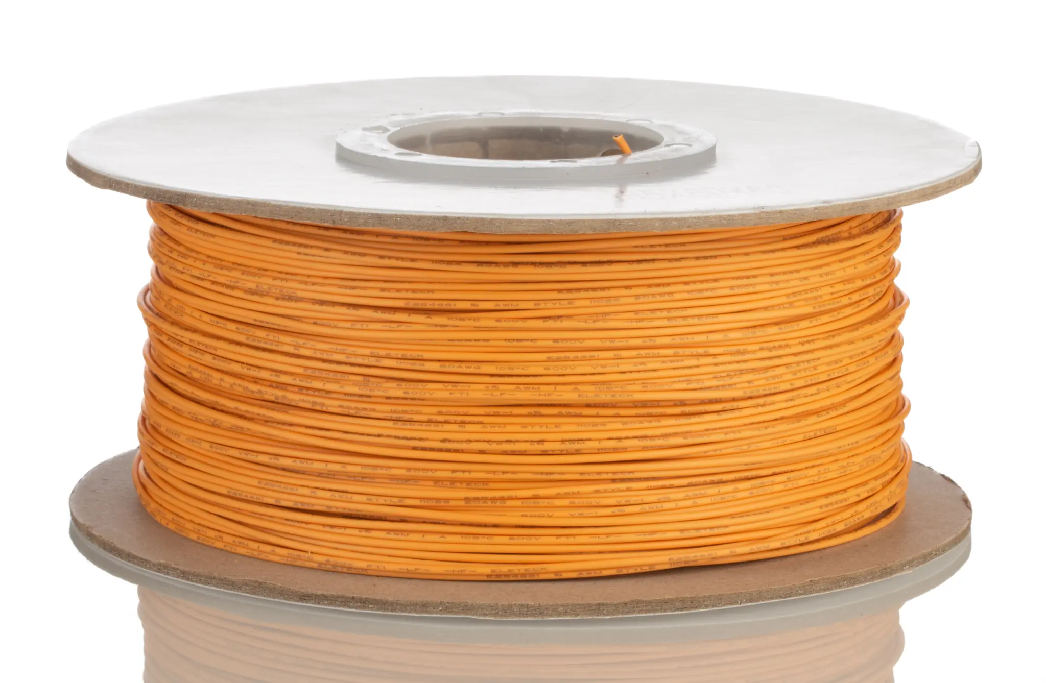 Produktfoto 1 von RS PRO Einzeladerleitung 0,51 mm², 20 AWG 305m Orange MPPE isoliert 10/0.25mm Litzen