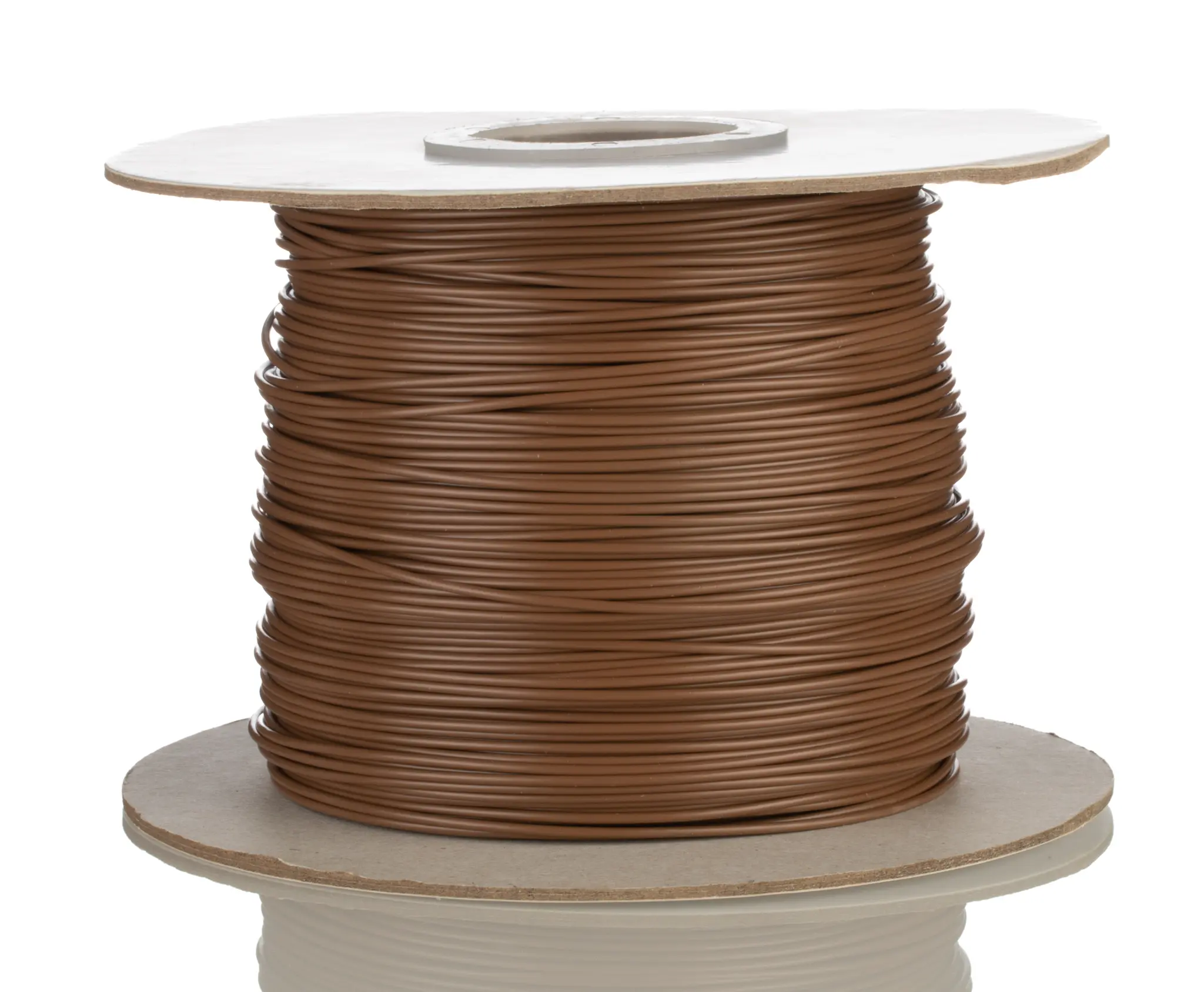 Produktfoto 1 von RS PRO Einzeladerleitung 0,81 mm², 18 AWG 305m Braun PVC isoliert 16/0.25 mm Litzen