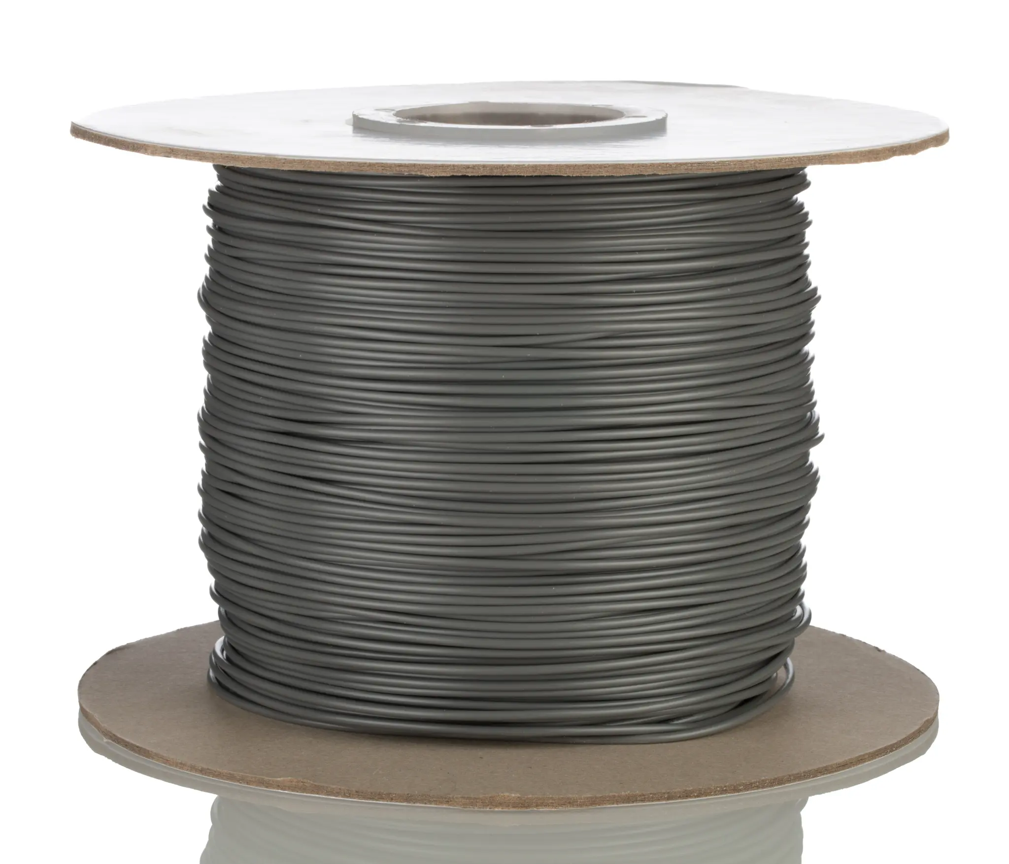Produktfoto 1 von RS PRO Einzeladerleitung 0,81 mm², 18 AWG 305m Grau PVC isoliert 16/0.25 mm Litzen