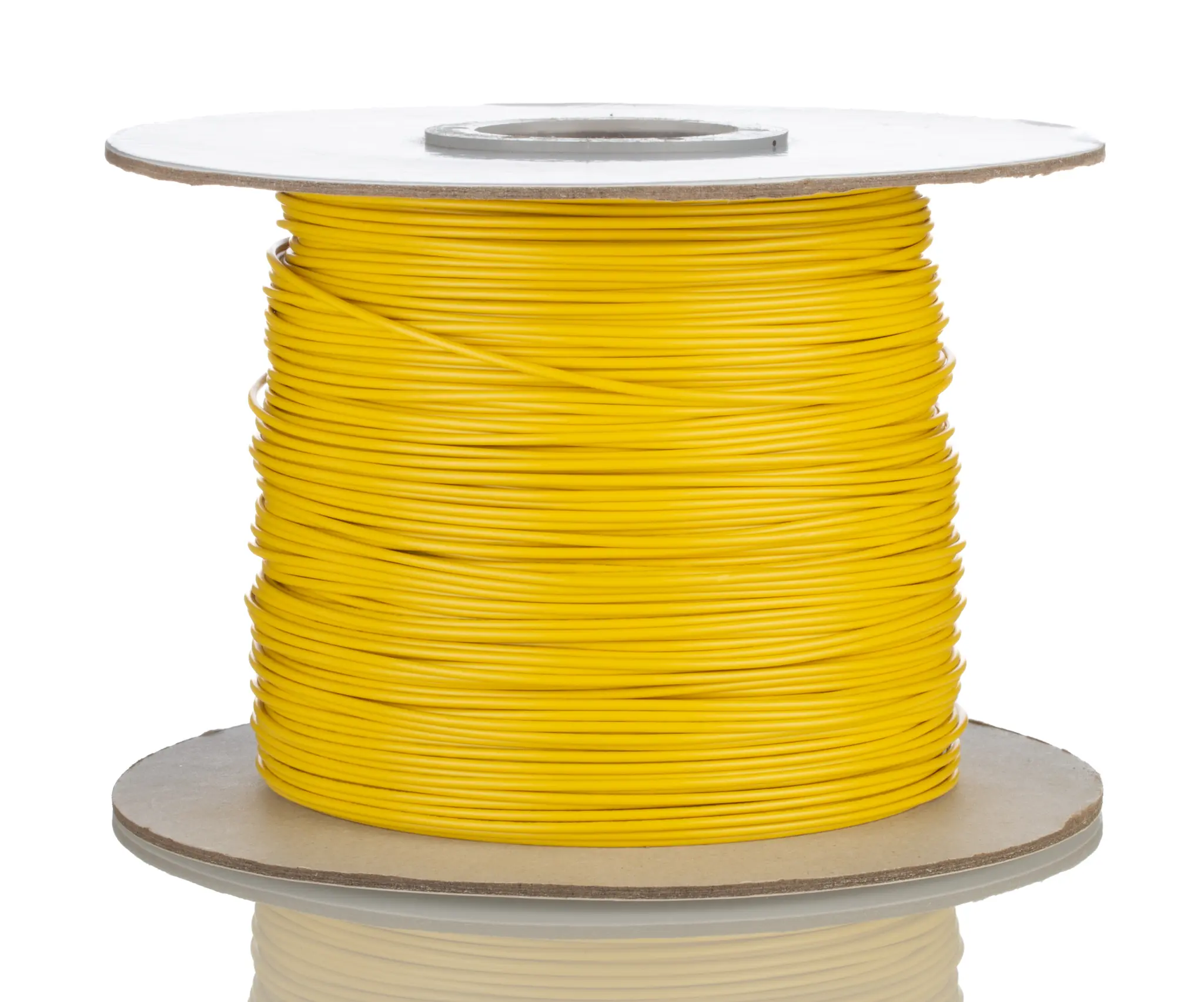 Produktfoto 1 von RS PRO Einzeladerleitung 0,81 mm², 18 AWG 305m Gelb PVC isoliert 16/0.25 mm Litzen