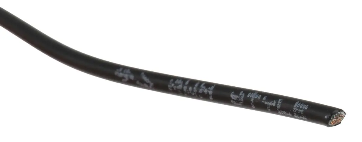 Produktfoto 1 von TE Connectivity Einzeladerleitung 1.1 mm², 17 AWG 100m Schwarz Polyolefin isoliert Ø 1.7mm 19/0,25 mm Litzen