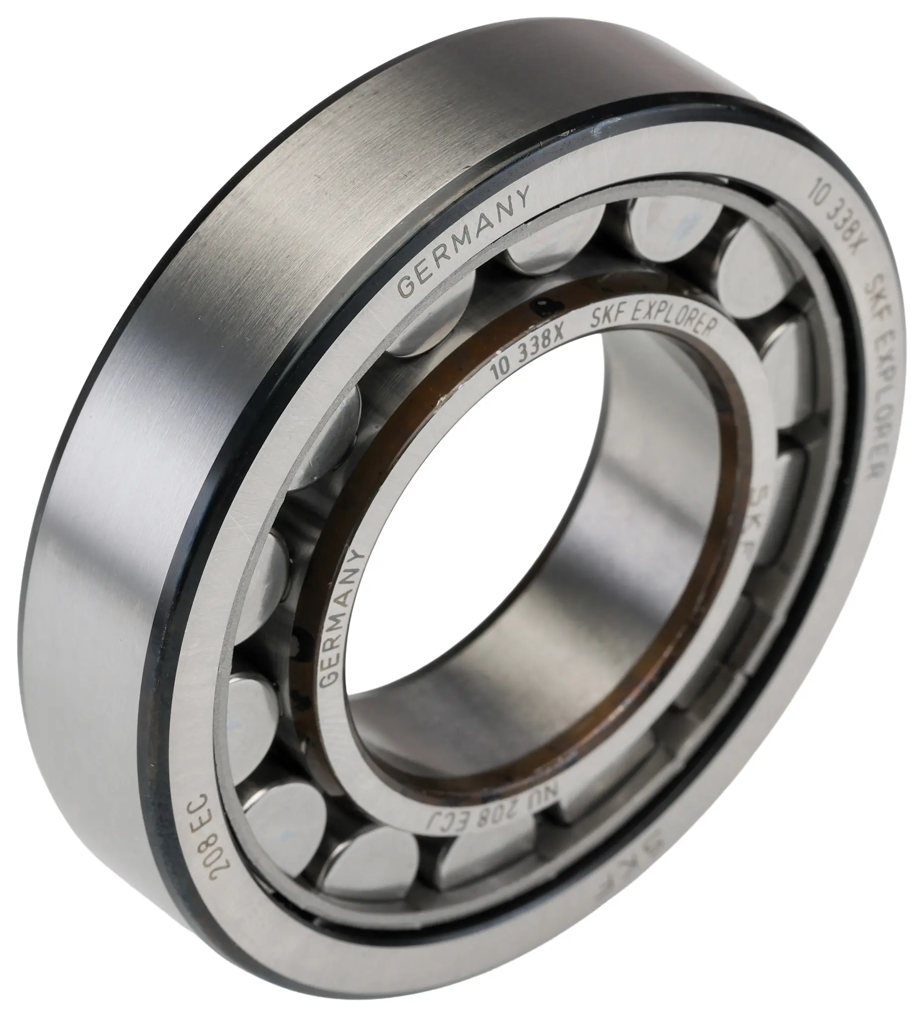 Produktfoto 1 von SKF Rollenlager 1-reihig / Außen-Ø 80 mm Außen-ø  53 kN Abgeschirmt 11000rpm 62 kN NU 208 ECJ, Innen-Ø 40 mm, Breite 18
