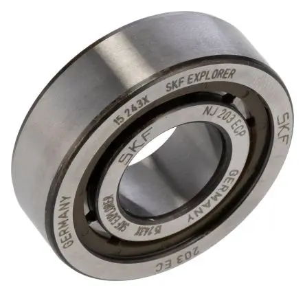 Produktfoto 1 von SKF Rollenlager Zylindrisch 1-reihig 20 kN NJ 203 ECP / Außen-Ø 40 mm Außen-ø 14.3 kN Abgeschirmt 22000U/min, Innen-Ø