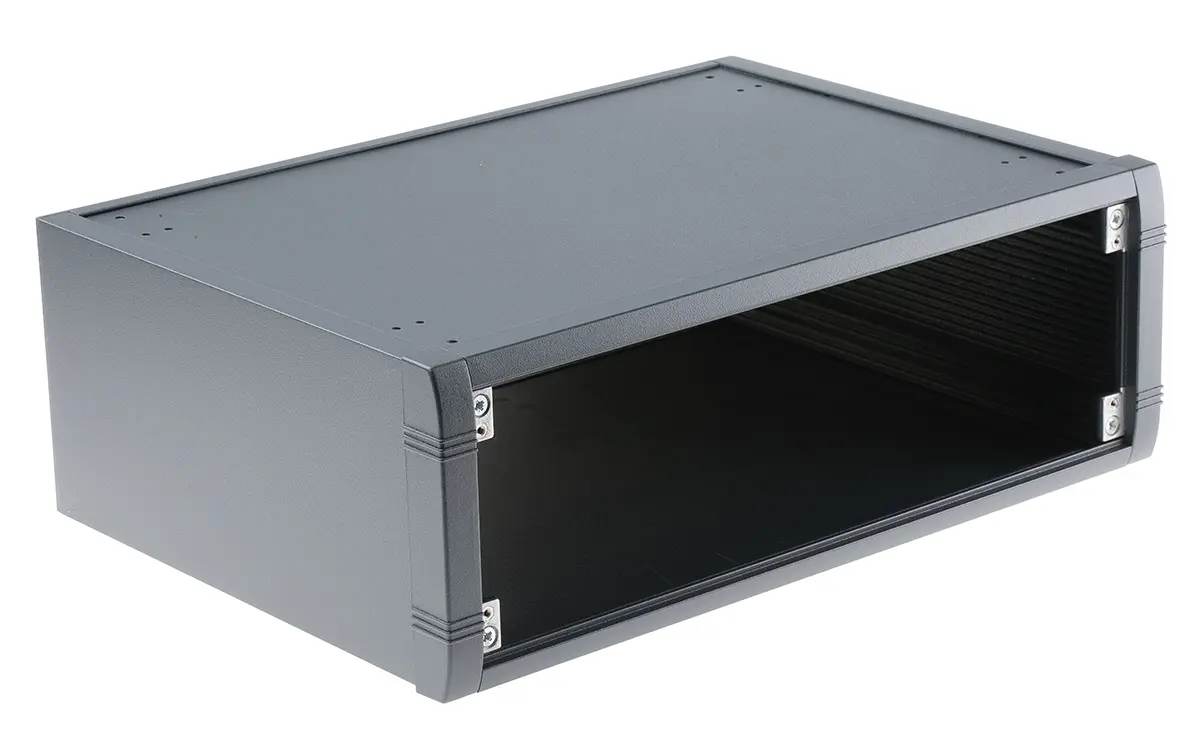 Produktfoto 1 von METCASE, Schalengehäuse, Grau, Aluminium 120 mm, 350 mm, 250 mm, Mettec