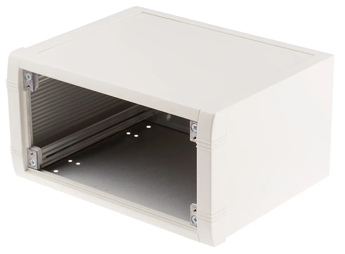 Produktfoto 1 von METCASE Mettec Blende Druckguss, Aluminiumeloxal, Aluminium, Seitenfläche, Rückwände Pultgehäuse Geneigte Front,