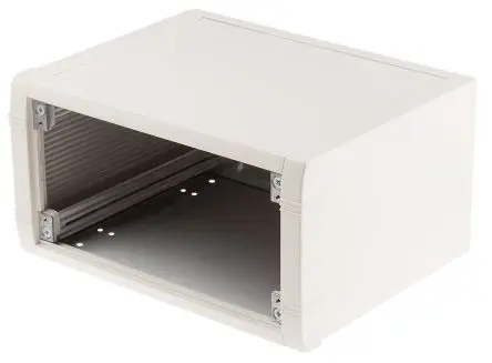 Produktfoto 1 von METCASE Mettec Aluminium Pultgehäuse Geneigte Front, Weiß, 230 mm 120 mm, 180 mm