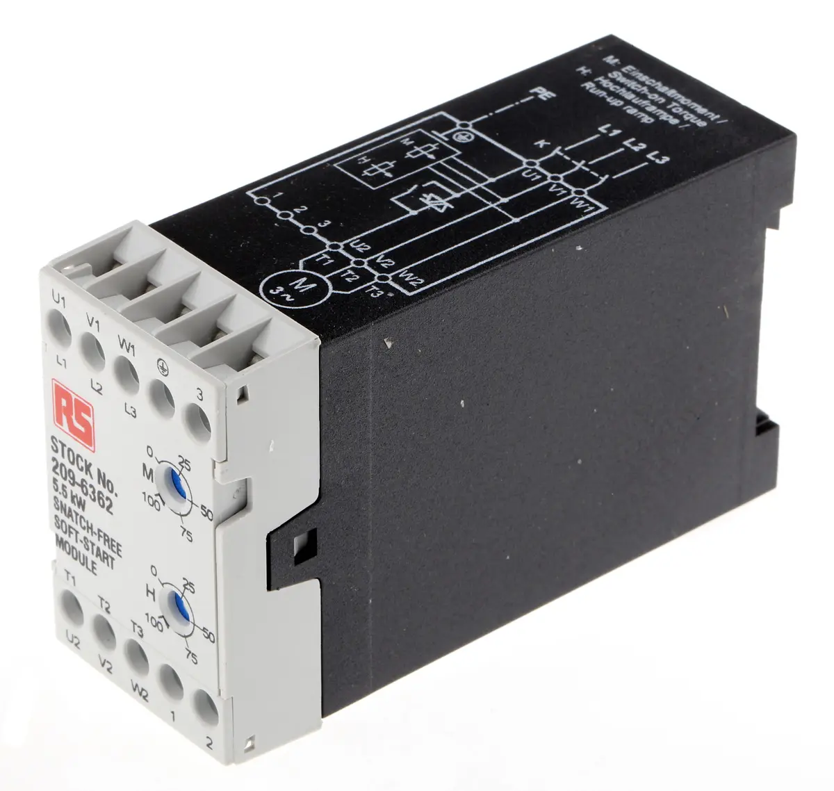 Produktfoto 1 von RS PRO Sanftstarter 3-phasig 5,5 kW, 400 V ac / 12 A