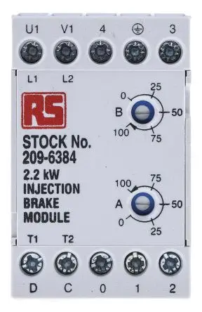 RS PRO Motor-Bremsmodul Starter inkludiert, 3-phasig, 2.2 kW, 380V ac, 415 V ac Bremsdrehmoment