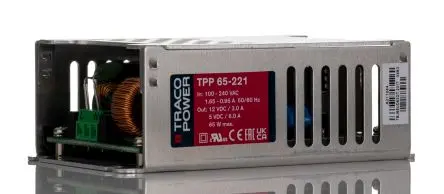 Produktfoto 1 von TRACOPOWER TPP Schaltnetzteil 2 12V dc 65 W, Fahrgestell 370 V dc, 264V ac