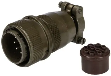 Produktfoto 1 von Amphenol Industrial, MS Kupferlegierung MIL-Spec Rundsteckverbinder Gerade, 10-polig, 250V, 700 V, Kabel, Gehäuse 1