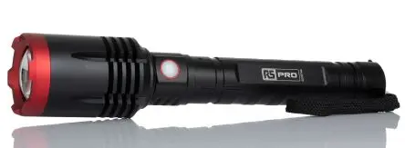 Produktfoto 1 von RS PRO Wiederaufladbar Taschenlampe LED Schwarz, Rot, 6000 lm / RSPRO-F27R, 266 mm
