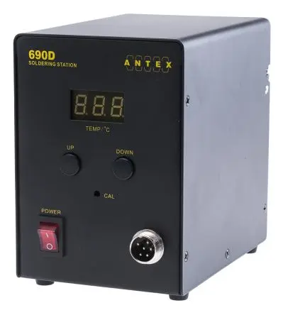 Produktfoto 1 von Antex Electronics 690D Lötstation, Typ G – Britisch 3-polig Löten 50 W / 230V, 1-Kanal LCD