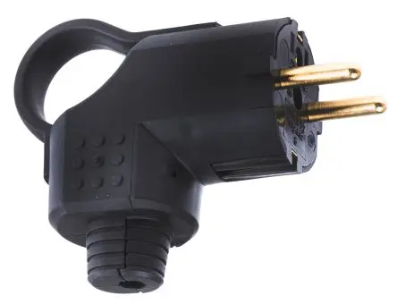 Produktfoto 1 von Legrand Netzstecker Kabel 16A, 2+E, Typ E Gummi, 250V Schwarz Schraubbefestigung, für Frankreich