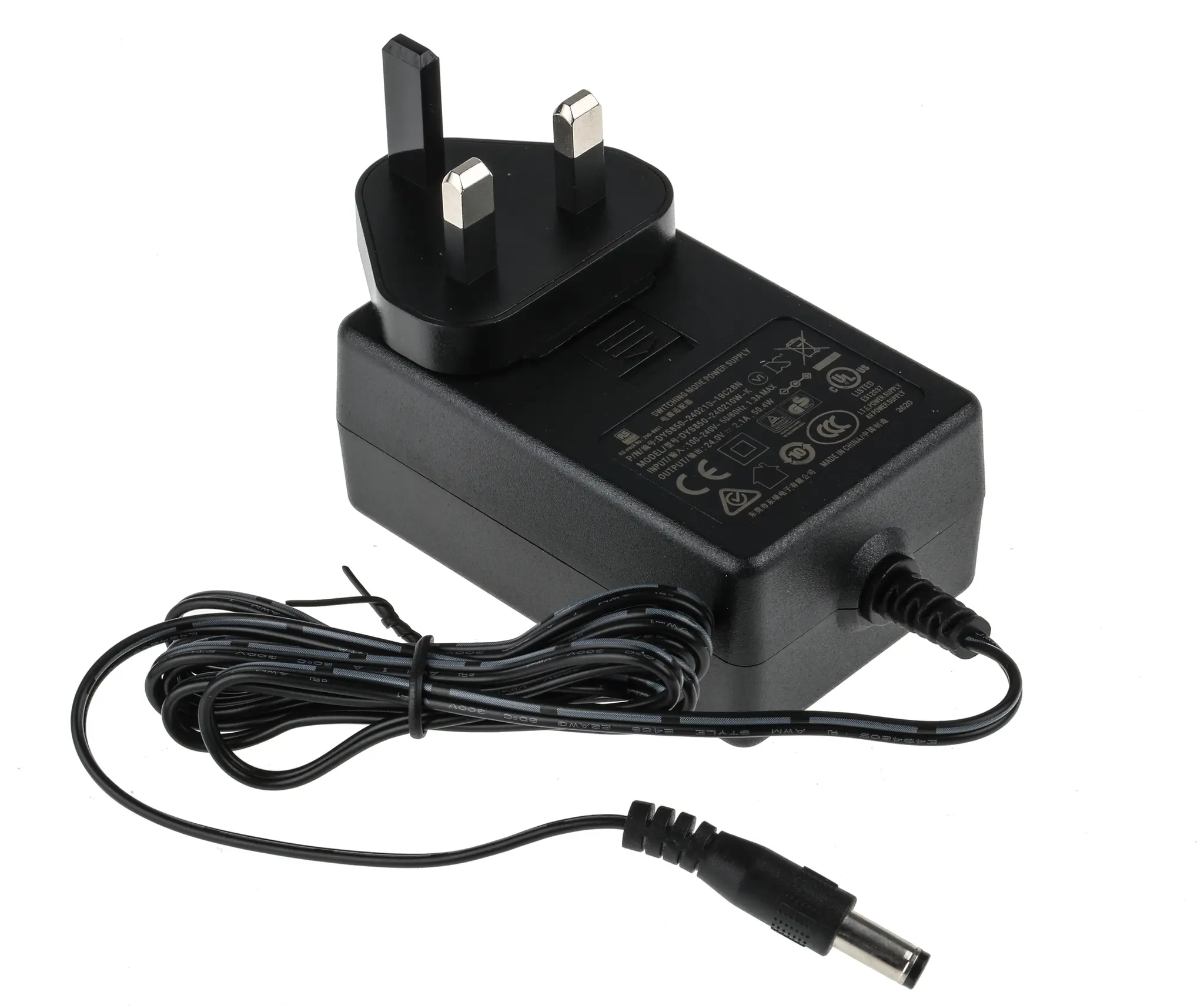 Produktfoto 1 von RS PRO Steckernetzteil AC/DC-Adapter 50.4W, 240V ac, 24V dc / 2.1A