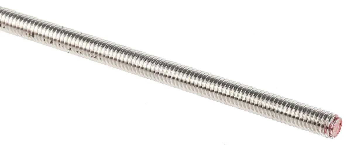 Produktfoto 1 von RS PRO Metrisch Sammelschiene mit Gewinde Edelstahl 1 m Finish glatt