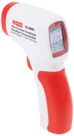 Produktfoto 1 von RS PRO RS-8806S Forehead Infrarot Thermometer, 32 °C, bis 60 °C, ±0.3°C, F, °C, Fahrenheit Für Körpertemperaturmessung