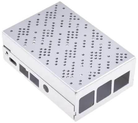 Produktfoto 1 von Okdo Raspberry Pi Gehäuse passend für Raspberry Pi 4 Aluminium Grau