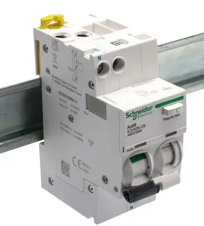 Produktfoto 1 von Schneider Electric A9 FI/LS-Schalter (RCBO) 6A, 1-polig Thermomagnetisch, Empfindlichkeit 30 mA
