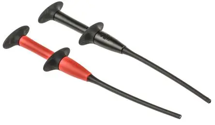Fluke 114 mm Greifklemme Rot, Schwarz 1A, Vernickelt Spitze 5 mm, 1kV