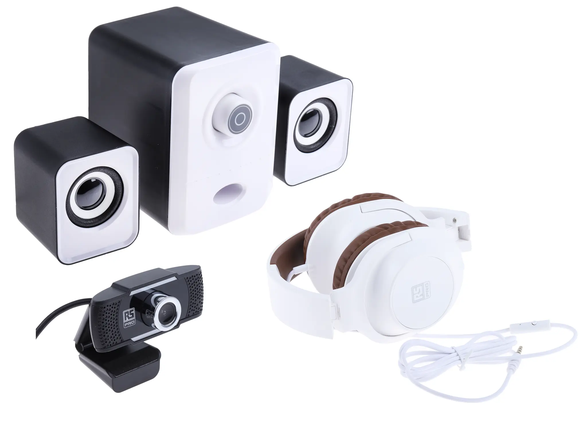 Produktfoto 1 von RS PRO Homeoffice -Set, 1080 x 720 pixel, 30 fps, 1.4 MP Integriertes Mikrofon