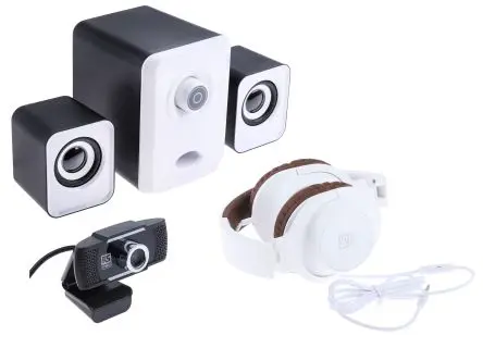 Produktfoto 1 von RS PRO Homeoffice -Set, 1080 x 720 pixel, 30 fps, 1.4 MP Integriertes Mikrofon