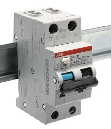 Produktfoto 1 von ABB System Pro M Compact DS201 FI/LS-Schalter (RCBO) 6A, 2-polig Typ B, Empfindlichkeit 30 mA