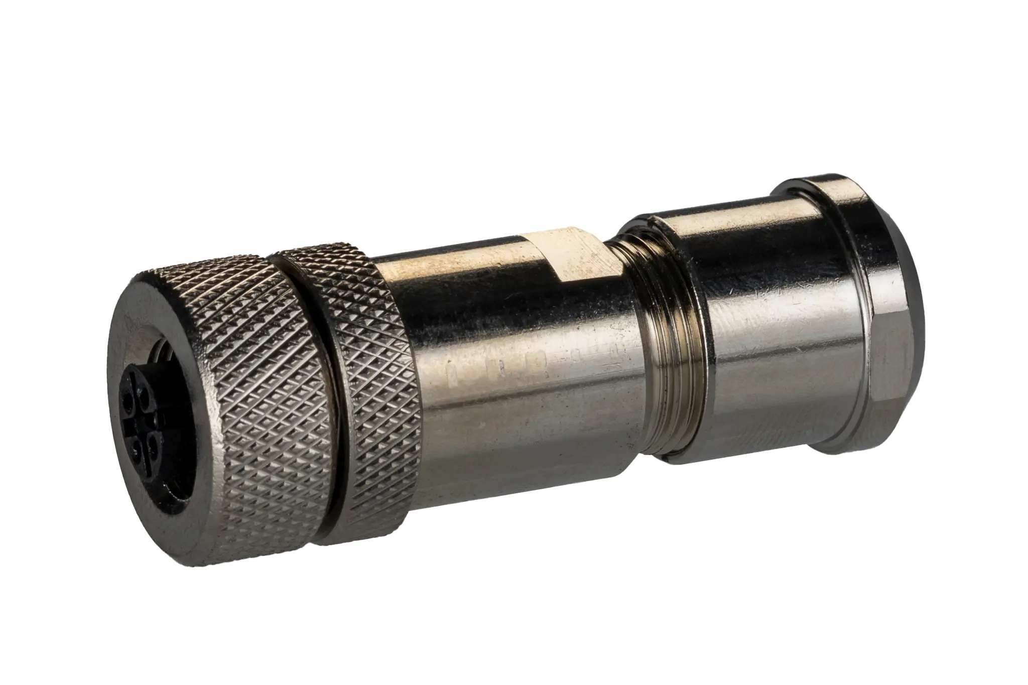 Produktfoto 1 von RS PRO CNF12 21 mm M12 Rundsteckverbinder Buchse 5-polig Buchse 4A Schraubanschlussklemme IP40