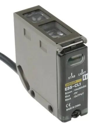 Produktfoto 1 von Omron E3S Kubisch Entfernungssensor, Hintergrundunterdrückung, NPN Ausgang