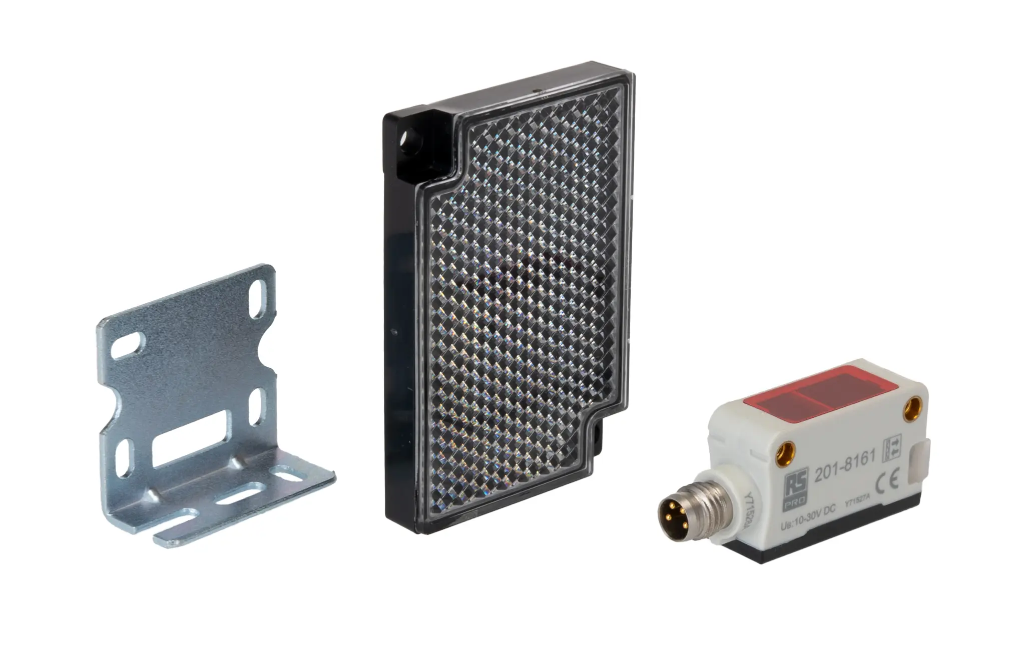 Produktfoto 1 von RS PRO Kubisch Optischer Sensor, Polarisierte Retro-Reflexion, Bereich 3 m, NPN NONC Ausgang, Anschlusskabel,