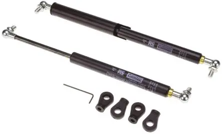Produktfoto 1 von Camloc Gas Springs Gasdruckfeder Stahl, Gelenklager, 264 mm, Mat.Endanschluss Stahl, Nylon, Hub L. 100 mm, ø 18 mm, 100
