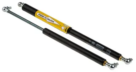 Produktfoto 1 von Camloc Gas Springs Gasdruckfeder Stahl, Gelenklager, 365 mm, Mat.Endanschluss Nylon, Stahl, Hub L. 150 mm, ø 18 mm, 100