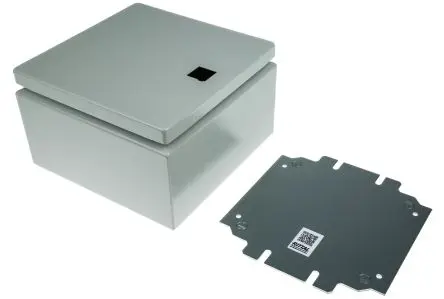 Produktfoto 1 von Rittal KX Stahlblech Wandanschlusskasten RAL 7035 IP66, HxBxT 200 mm, 200 mm x 120 mm