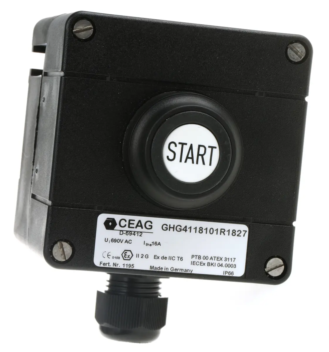 Produktfoto 1 von Eaton Drucktaste-Steuerstation, IP65, IP40 Schwarz Ø 22 mm