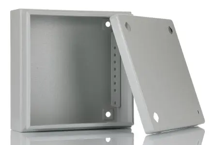 Rittal KX Stahl Wandanschlusskasten RAL 7035 IP66, HxBxT 200 mm, 200 mm x 80 mm