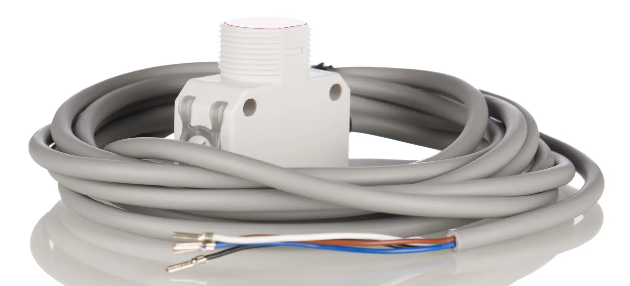 Produktfoto 1 von RS PRO zylindrisch Optischer Sensor, Diffuse Reflexion, Bereich 0,3 m, NPN NONC Ausgang, Anschlusskabel,