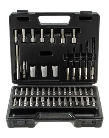 Produktfoto 1 von RS PRO Sechskant, Phillips, Pozidriv, Geschlitzt, Innensechsrund Treiberbit CrV-Stahl 1/4 in Hex 2, Hex 2.5, Hex 3, Hex