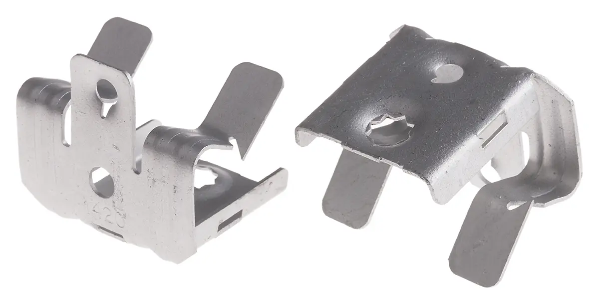 Produktfoto 1 von RS PRO Stahl Kantenklemme, Halteclip 20 mm