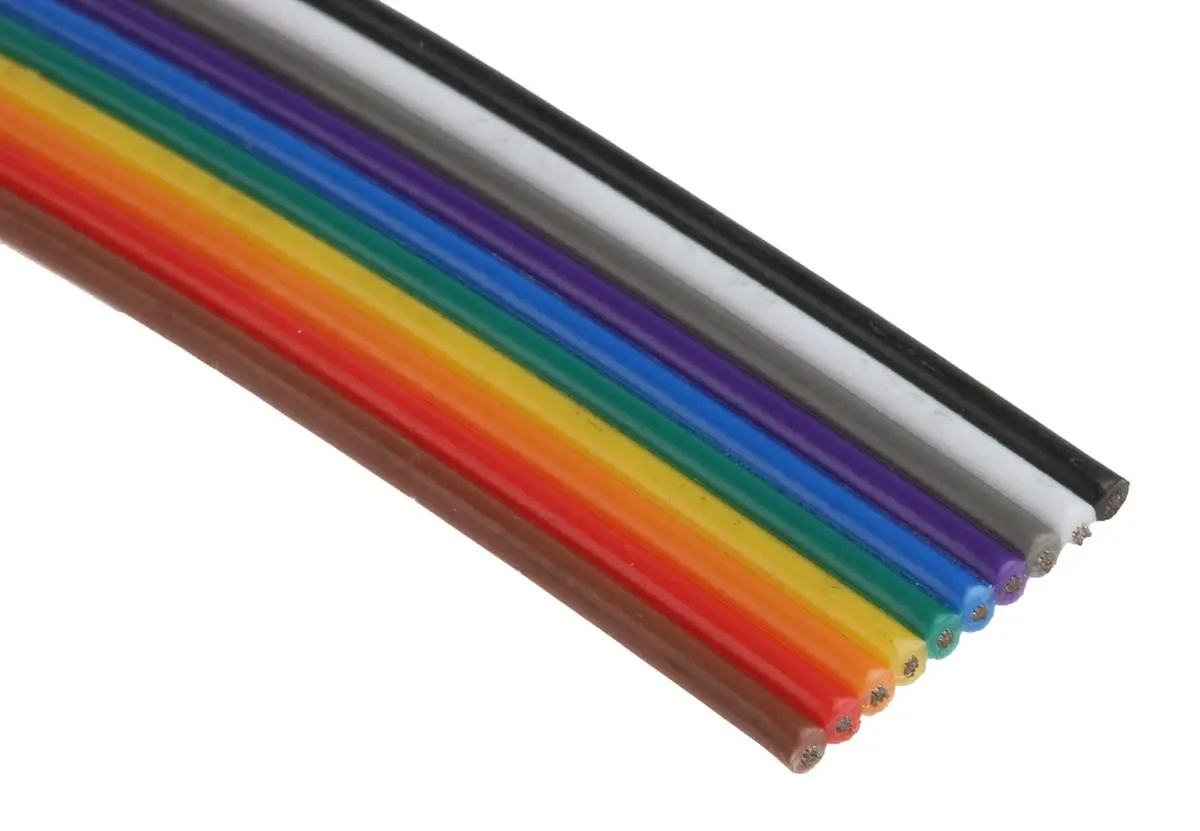 Produktfoto 1 von RS PRO Flachbandkabel , 10-adrig, Raster 1.27mm Nicht abgeschlossen 12,7 mm