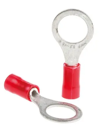 Produktfoto 1 von TE Connectivity PLASTI-GRIP Ringkabelschuh, Isoliert 22 AWG, Vinyl, Rot, 16 AWG max.AWG, aussen ø 11.91 mm, innen ø 8.33