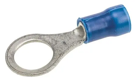 Produktfoto 1 von TE Connectivity PLASTI-GRIP Ringkabelschuh, Isoliert 16 AWG, Vinyl, Blau, 14 AWG max.AWG, aussen ø 11.91 mm, innen ø