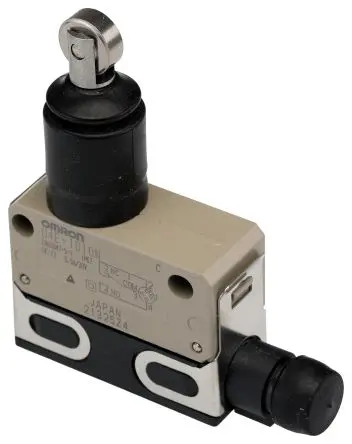 Produktfoto 1 von Omron D4E Endschalter, Rollenstößel 1 Schließer/1 Öffner, IP67, Zink 125V ac