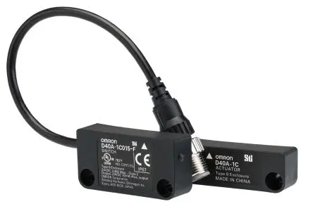 Produktfoto 1 von Omron D40A Elektronische Erkennung M12 Berührungsloser Sicherheitsschalter 125V dc aus PBT, 1 Schließer, Magnetisch