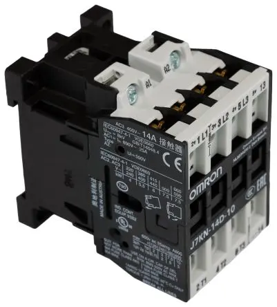 Produktfoto 1 von Omron J7KN Schütz 24V-Spule, 3-polig / 14 A 5.5 kW 1 Schließer 1-Hilfskontakte