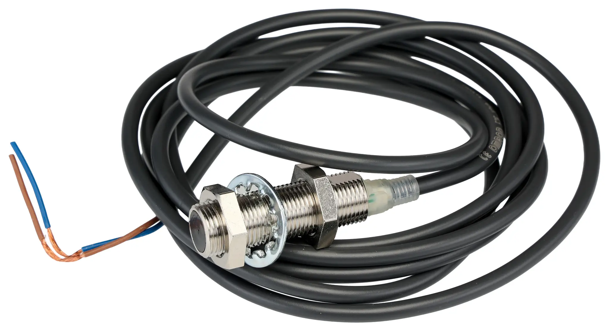Produktfoto 1 von Omron E2E M12 Näherungssensor Induktiv, Gewinderohr 2 mm 2-Draht 24 → 240 V ac / 200 mA NC, IP67