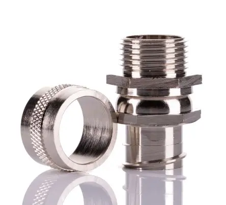 Produktfoto 1 von RS PRO KMG Messing Kabelrohr Befestigung Kabelrohr M20 20 mm Silber Nickel-Finish IP54