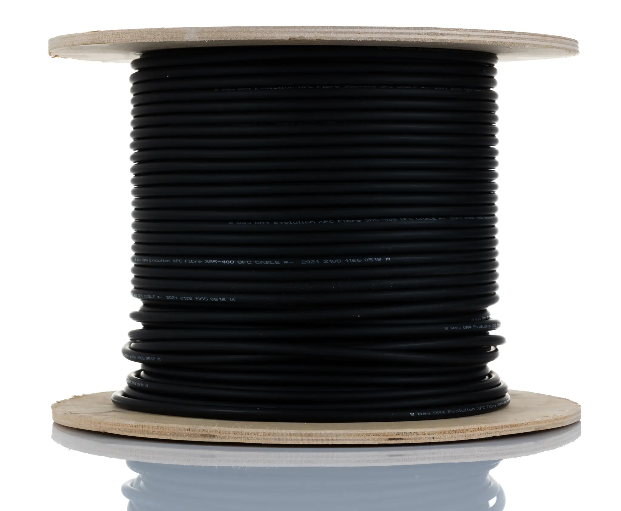 Produktfoto 1 von RS PRO LWL-Kabel 200 m 8-Fasern, Raucharm halogenfrei Schwarz 6 mm