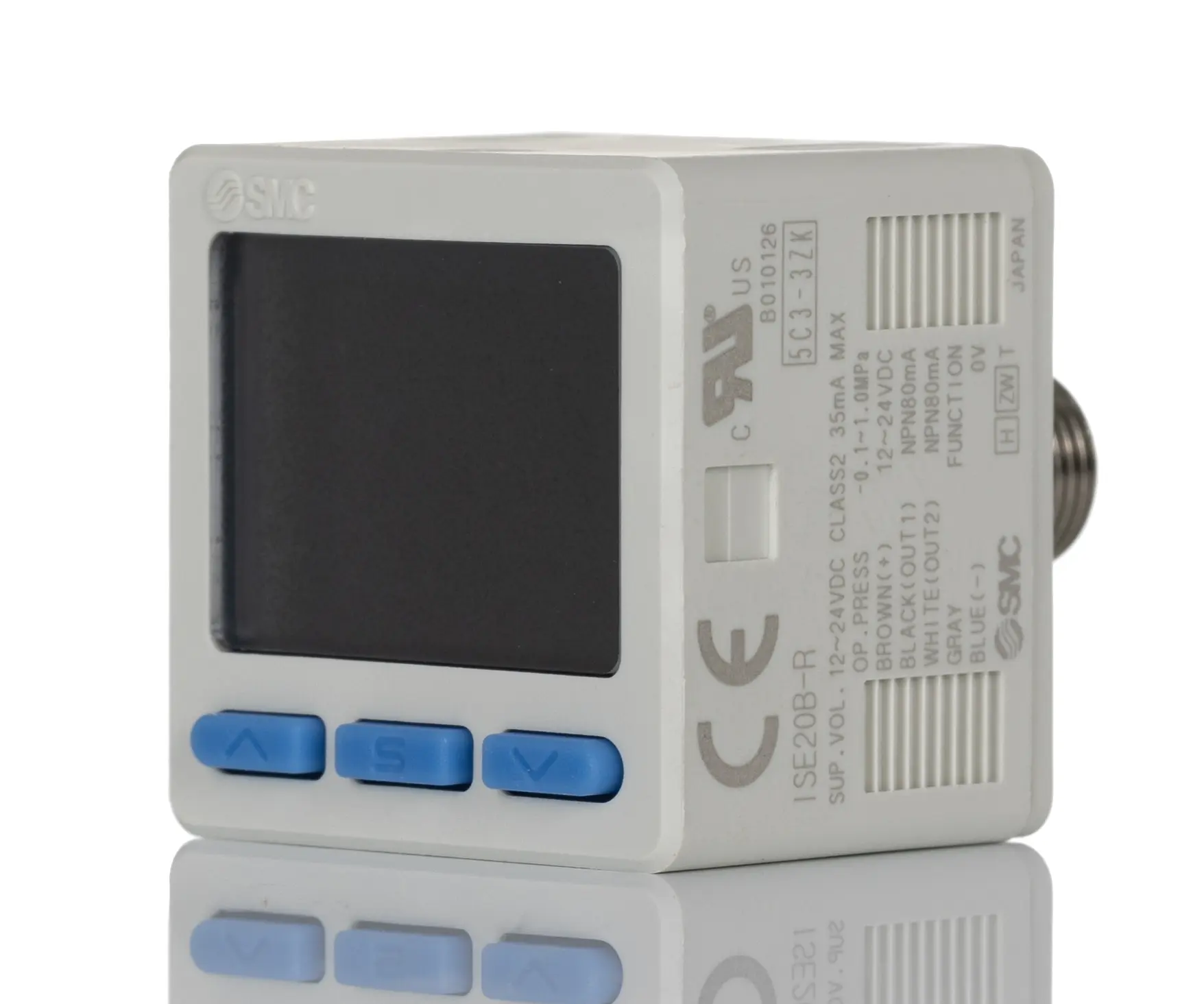 Produktfoto 1 von SMC Druckschalter, 0 bar bis 10 bar 24 V, IP65 50 °C