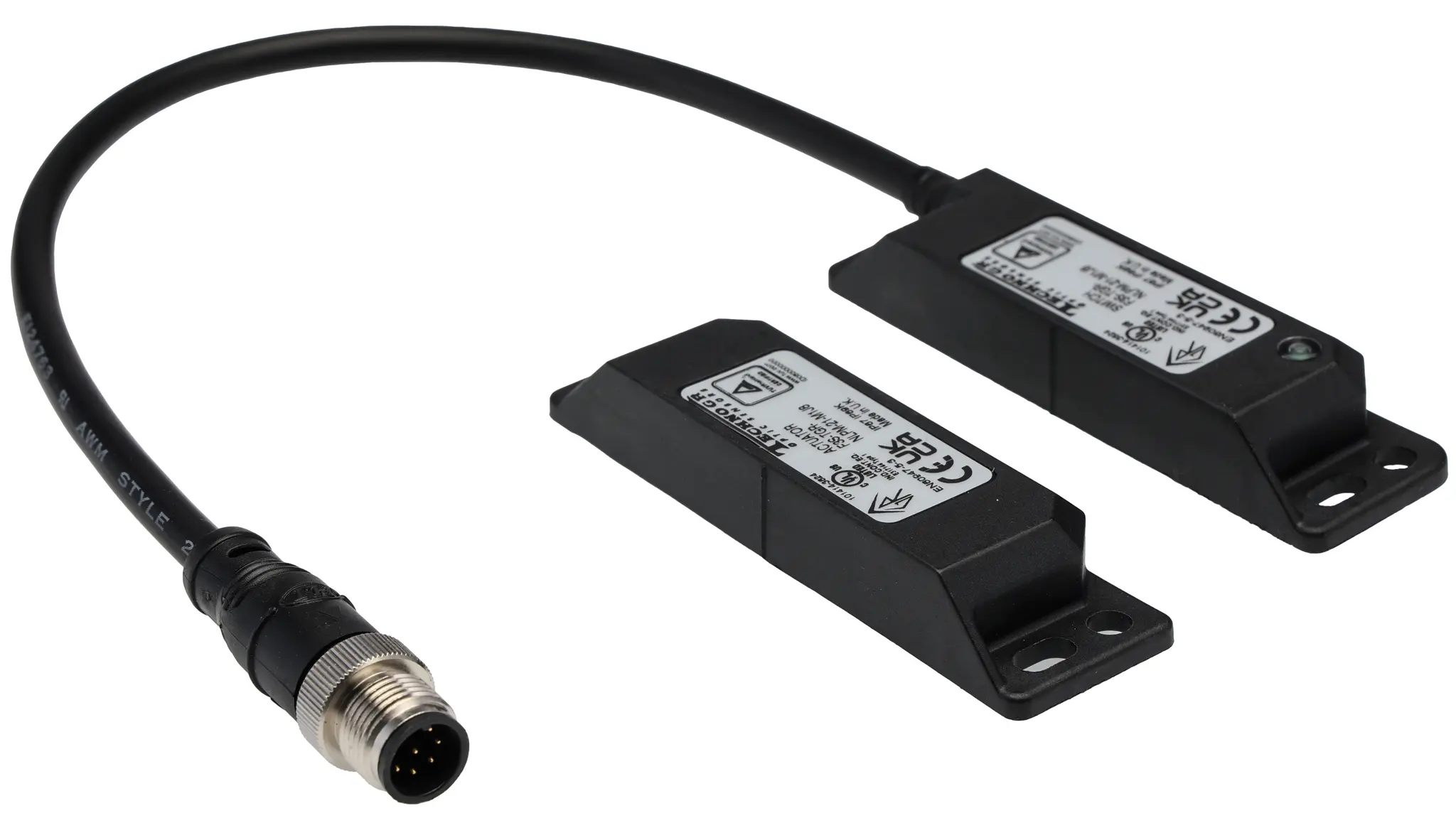 Produktfoto 1 von Omron F3S-TGR M12 Berührungsloser Sicherheitsschalter aus Kunststoff 24V dc, Schließer/2 Öffner